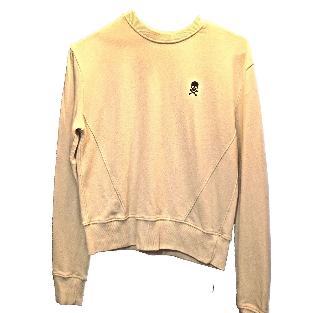 SOULCYCLE Skull Sweatshirt Womens Medium Cream Cotton Pullover Studio City List